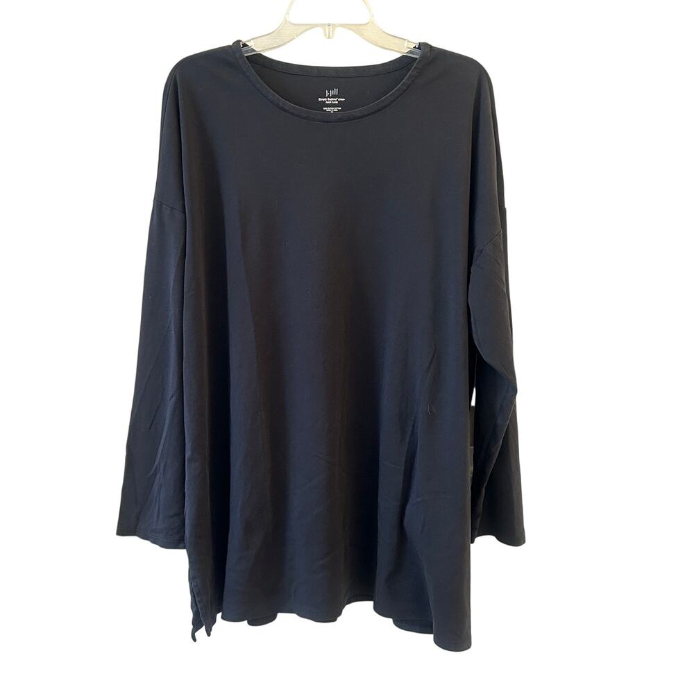 J.Jill Simply Supima Black Crew Neck Tunic Top 100% Cotton Women’s 3X